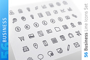 Business Line Icons Set, an Icon by Voysla's Shop (Thumbnail 1 of 4)