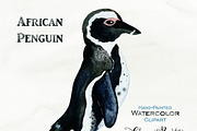 Cute Watercolor Penguin Illustration, an Animal Illustration by ClipartBrat Graphics (Thumbnail 3 of 3)
