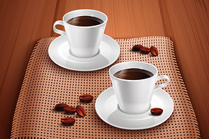 Coffee Realistic Set