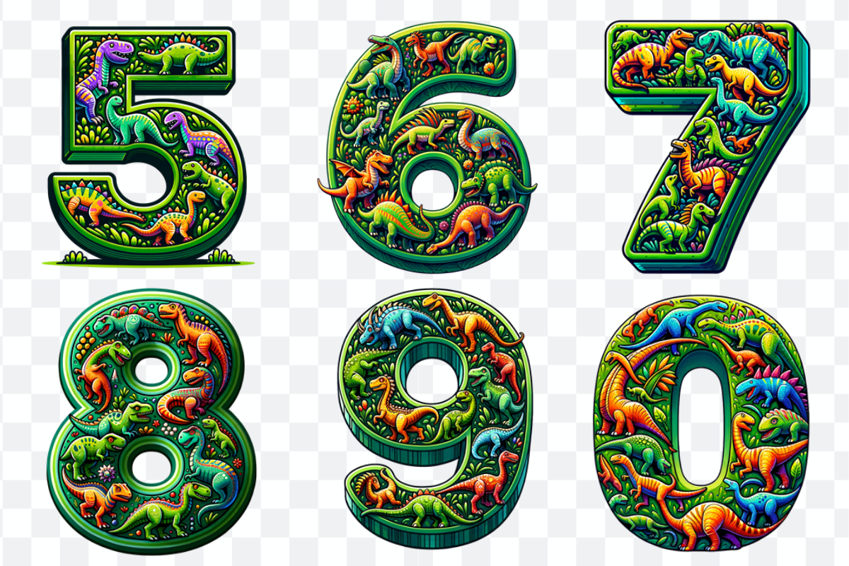 Dinosaur Display Font Alphabet ABC, a Symbol Font by Bubble Pixel (Photo 8 of 8)