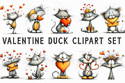 Whimsical Valentine Cats Clipart, an Illustration by Libby Wishes (Thumbnail 4 of 7)