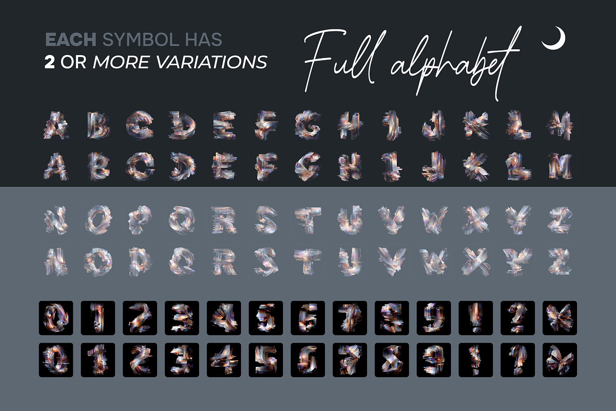 Pearlescent Mineral Letters Overlays, a Symbol Font by PhotoSpirit