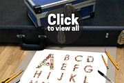 Cute Floral Alphabet, a Decorative Illustration by Feday (Thumbnail 2 of 5)