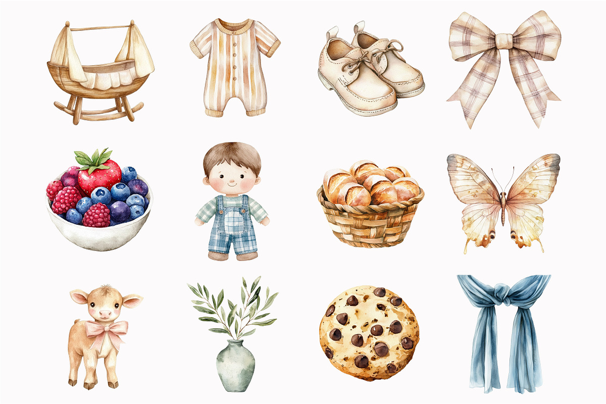 Watercolor Rustic Atelier Clipart, an Illustration by Design Market (Photo 5 of 5)
