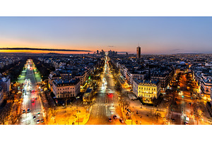 Paris skyline and Avenue de la, an Architecture Photo by Leonid Andronov