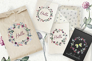 Watercolor set flowers of clover, an Illustration by RushkinaAntonina (Thumbnail 2 of 7)