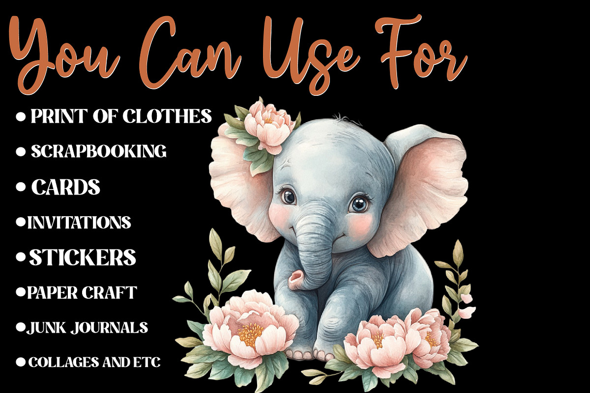 Summer Peony Flower Animals Clipart, an Illustration by Designworld (Photo 6 of 8)