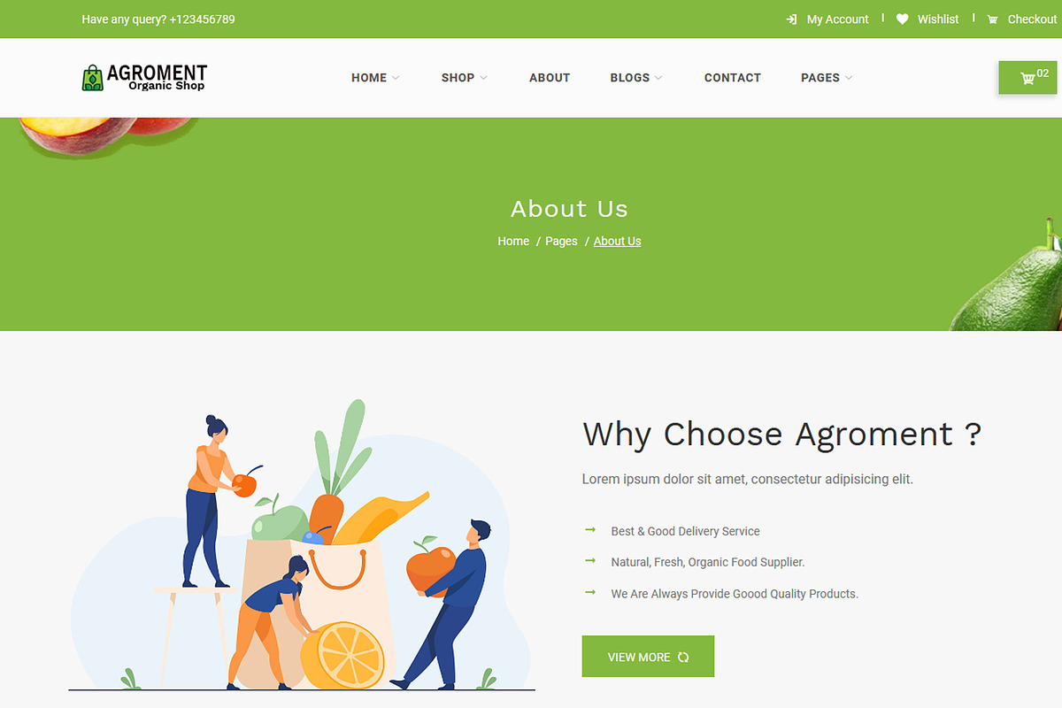 Agroment Organic Food HTML Template, a HTML Template by techboot (Photo 3 of 8)