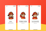Firefighter Character Sticker Pack, an Illustration by anamwp (Thumbnail 2 of 6)