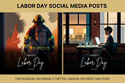 61 Labor day social media posts set, a Social Media Template by Walldecorated (Thumbnail 25 of 29)