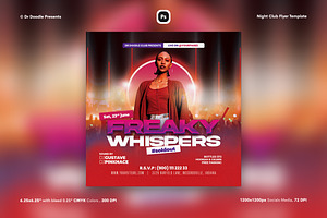Night Club Flyer & Social Media, a Flyer Template by iDoodle Studio