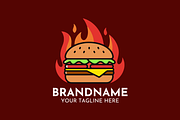 Burger Logo Design Branding Icon, a Branding & Logo Template by Megafox Studio (Thumbnail 2 of 2)