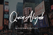 Quin Aliyah, a Handwritten Font by HaKi Studio (Thumbnail 1 of 5)