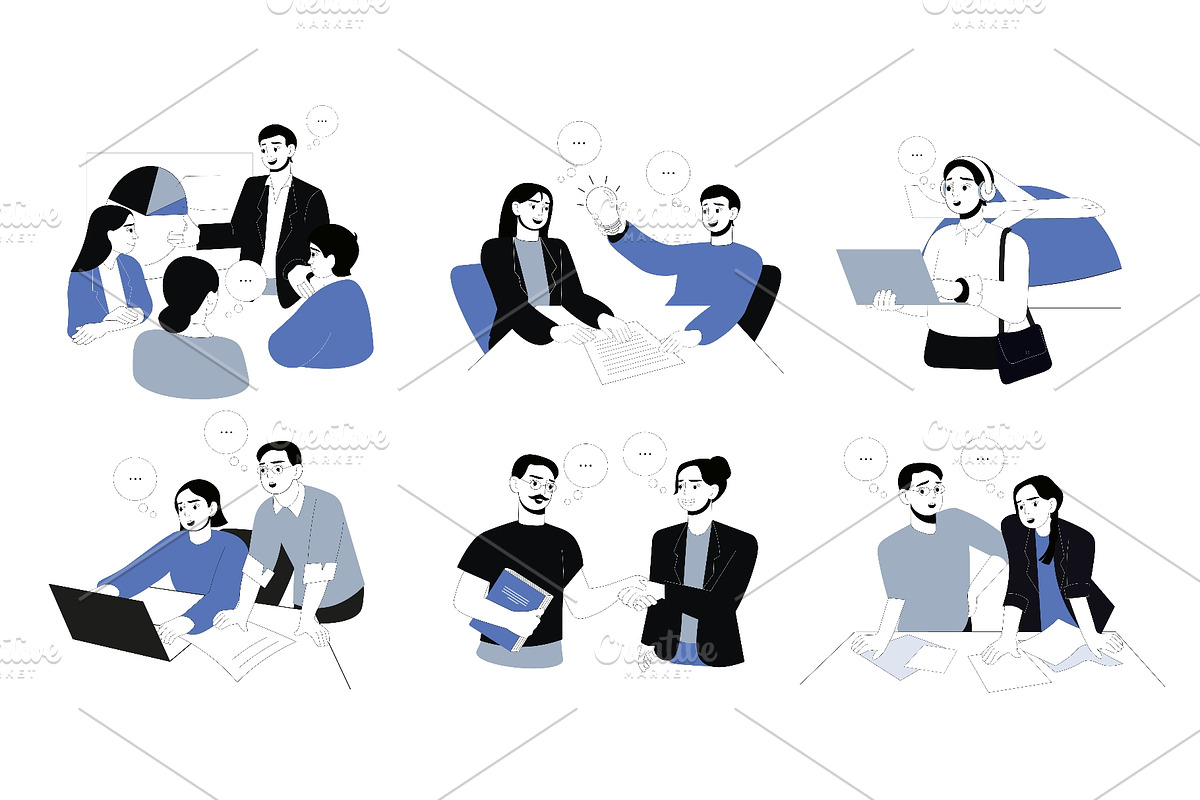 Business People Illustrations, a Finance Illustration by alexdndz (Photo 1 of 3)