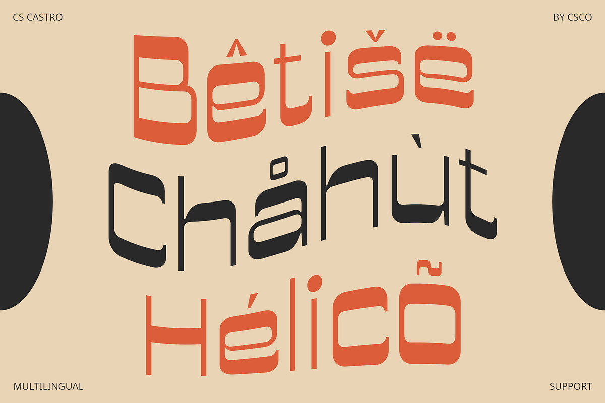 CS Castro – Reverse Contrast Font, a Sans Serif Font by Craft Supply Co. (Photo 3 of 8)