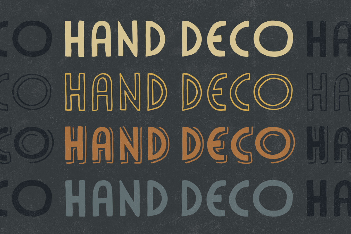 HandDeco 4-Font Family, a Sans Serif Font by Satchel & Sage (Photo 1 of 5)