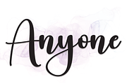 Anyone | Script Font, a Script Font by Scratchones (Thumbnail 1 of 8)