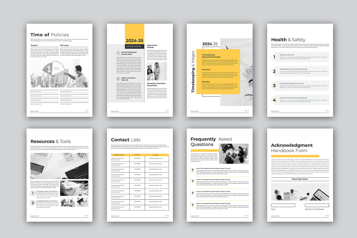 Employee Handbook Bundle | Word, IND, a Brochure Template by obayes (Photo 27 of 75)