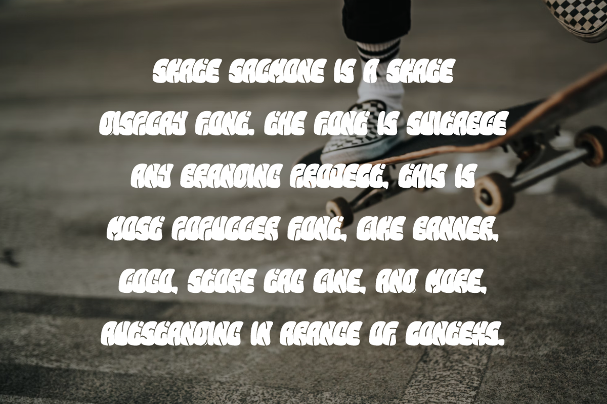 Skate Salmone - Bubble Graffiti Font, a Sans Serif Font by QR Design Studio (Photo 2 of 6)