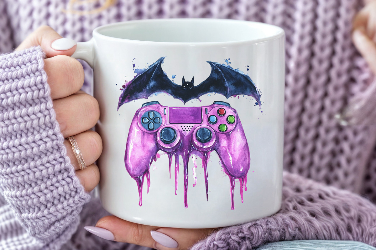 Halloween Gaming Controllers Clipart, an Illustration by CraftArtStudio (Photo 5 of 6)