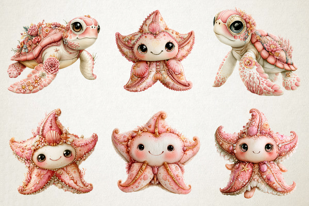 Pink Undersea Life PNG Clipart, an Animal Illustration by RobertsArt (Photo 2 of 6)