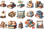 Cozy Reading Clipart, an Illustration by Designking (Thumbnail 3 of 5)