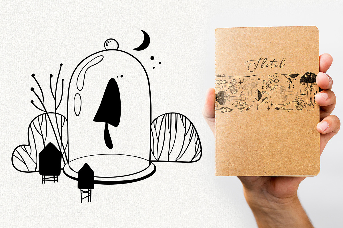 Mushrooms mystical collection, an Object Illustration by annasokol_ (Photo 12 of 12)