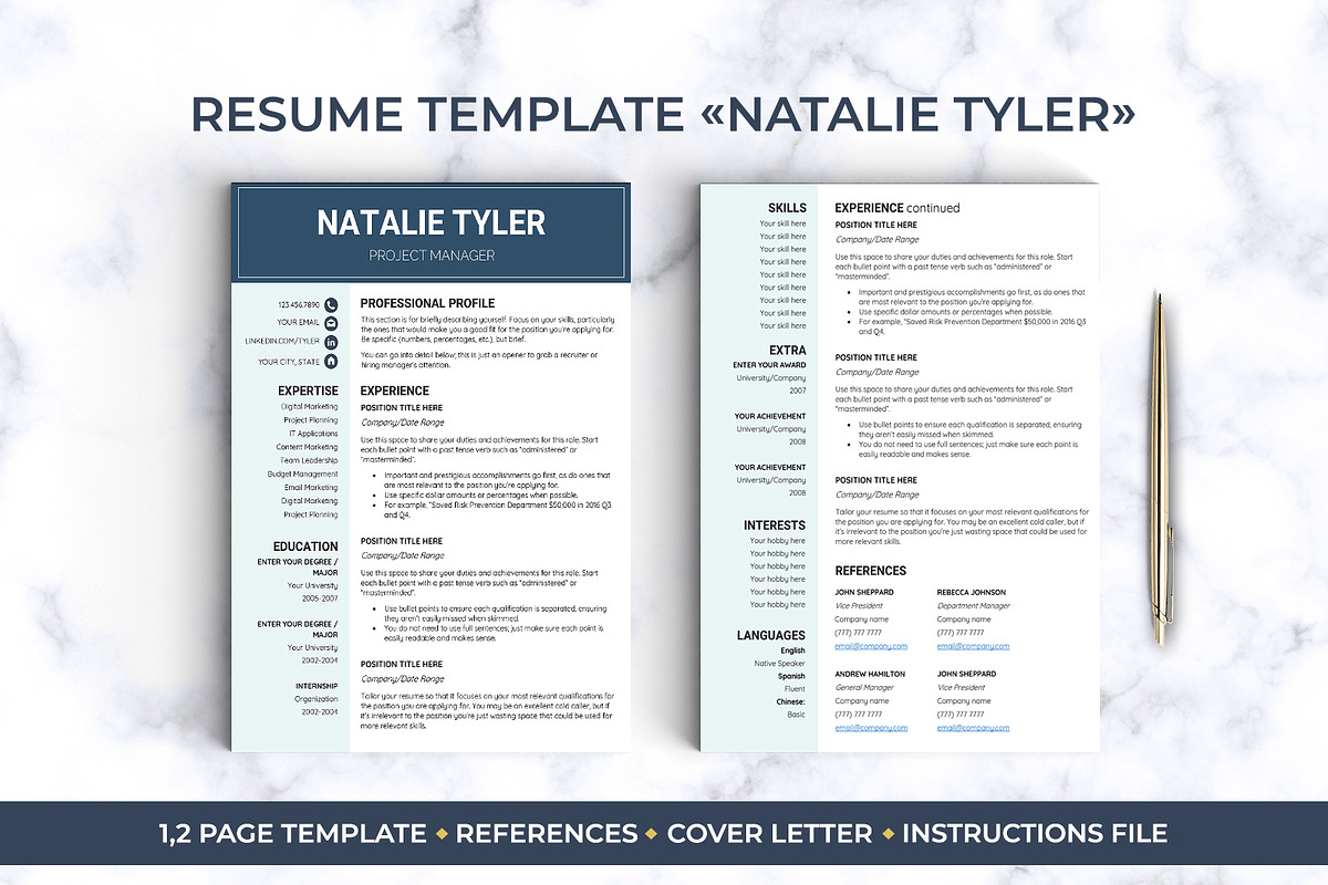 Best Selling RESUME BUNDLE / CV, a Resume Template by LevelUpResume (Photo 9 of 11)
