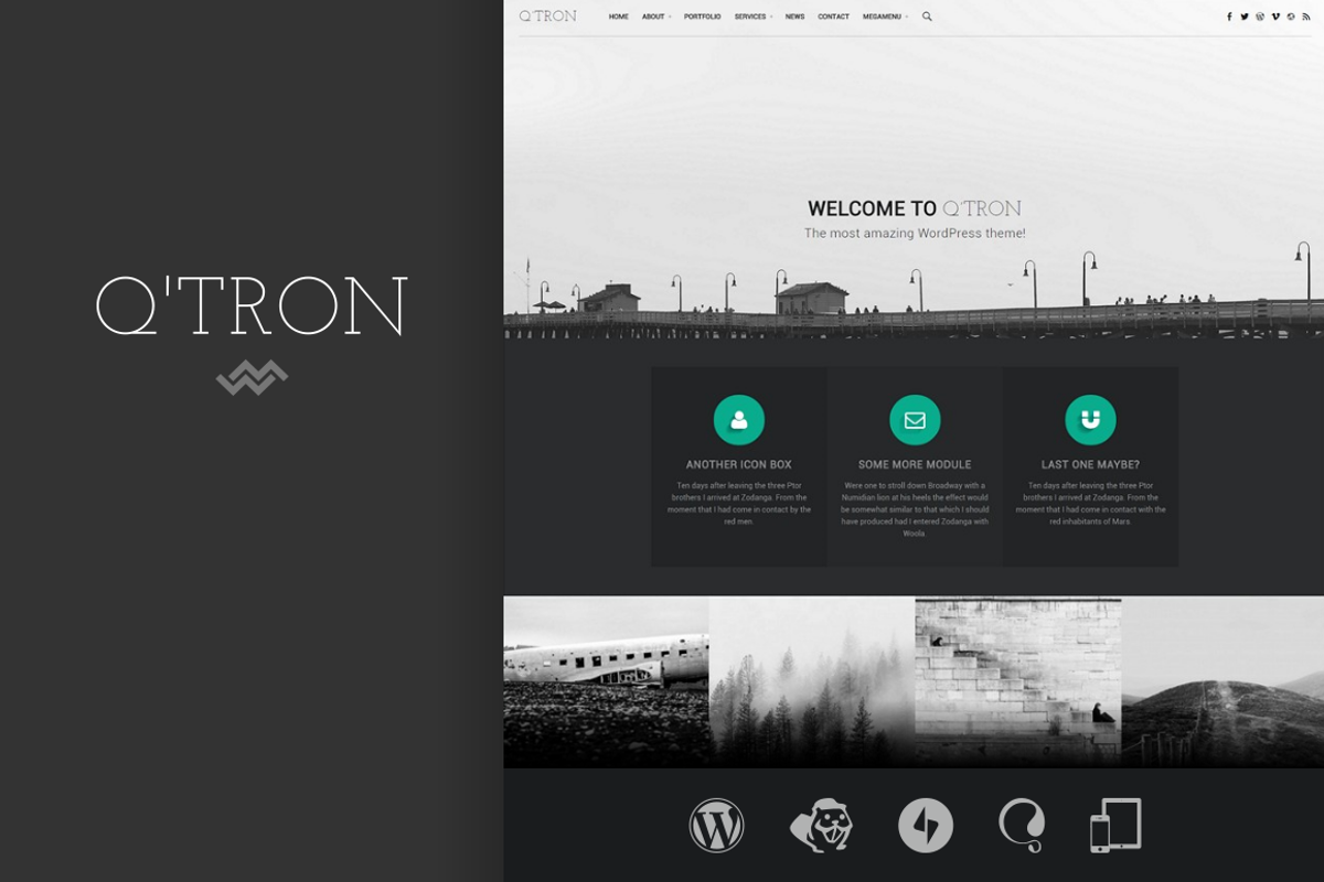 Q'tron - Business Portfolio WP Theme, a WordPress Template by WebMan Design (Photo 1 of 3)