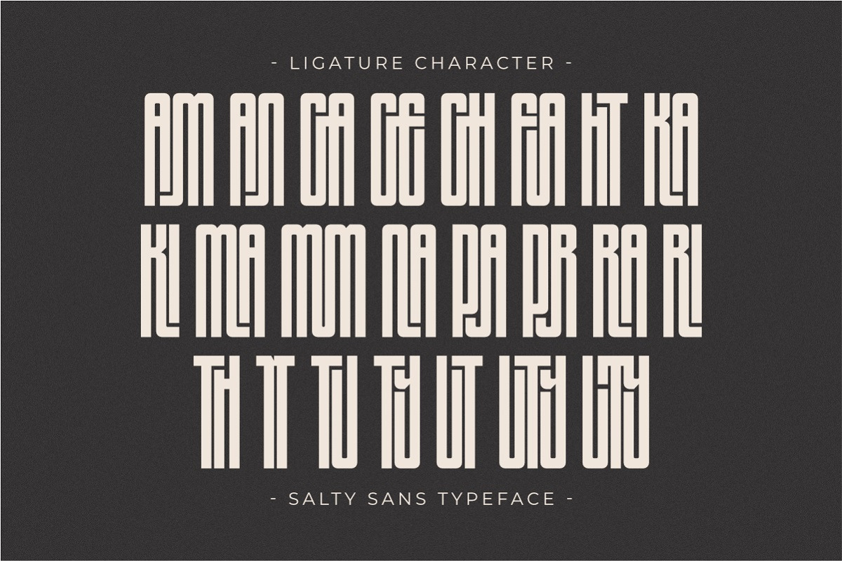 Salty Sans - Condensed Sans Serif, a Sans Serif Font by Pian45 Studio (Photo 8 of 8)