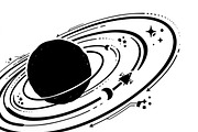 60 Planet Orbit Abstract Silhouette, an Empty State Illustration by Amazin_art (Thumbnail 8 of 35)