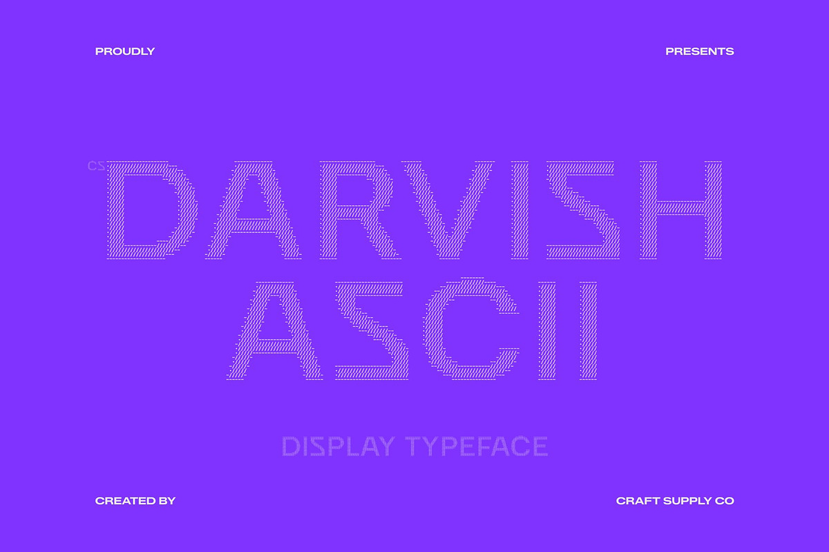 CS Darvish Ascii, a Sans Serif Font by Craft Supply Co. (Photo 1 of 8)