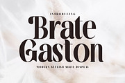 Brate Gaston, a Serif Font by Kenzvalley (Thumbnail 1 of 8)
