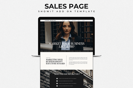 Showit Sales Page Template, a Landing Page Template by Blush Created