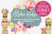 Tropical Watercolor Flowers Bundle, an Illustration by Watercolor Nomads (Thumbnail 1 of 13)