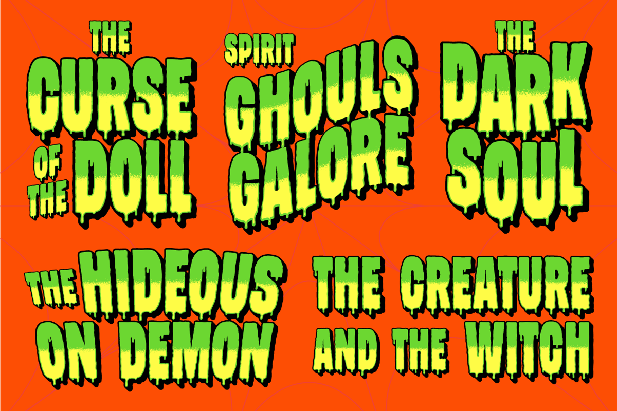 Hellbumps - Classic Horror Typeface, a Sans Serif Font by Roams Type (Photo 7 of 7)