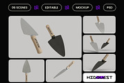 Hand Garden Shovel Mockup, a Household Mockup by hiddemaru (Thumbnail 2 of 4)