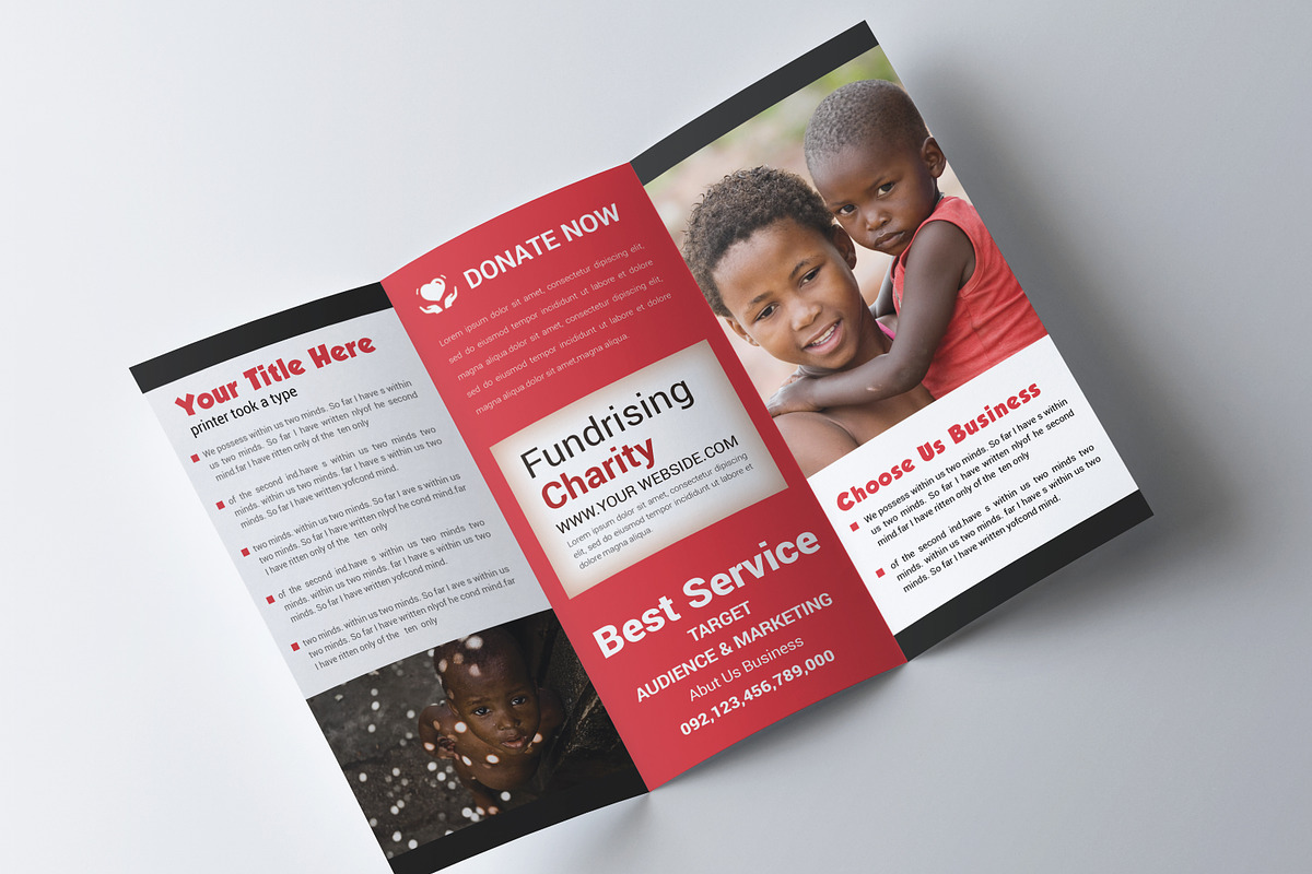 Charity Trifold Brochure, a Brochure Template by AfzaalGraphics (Photo 3 of 4)