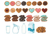 Cookie Clipart Bundle Milk & Cookies, a Food Illustration by SugarPickle Clip Art (Thumbnail 4 of 4)