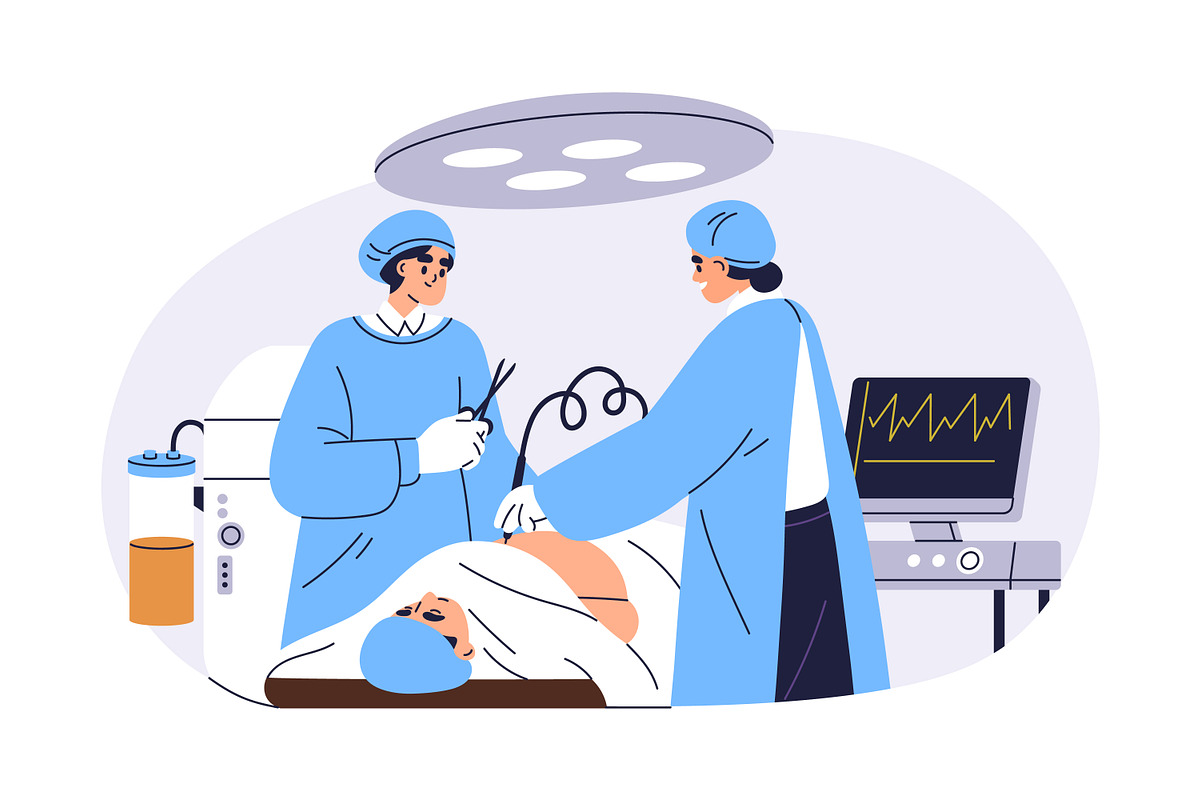 Plastic surgery in beauty clinic set, a Healthcare Illustration by Good Studio (Photo 9 of 12)