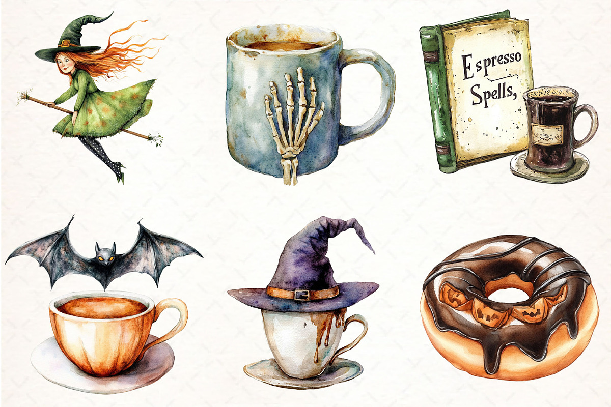 Coffee Halloween Bundle SVG Designs, an Illustration by Pixels.Craft (Photo 3 of 7)
