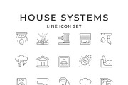 Set line icons of house systems, an Outline Icon by motorama (Thumbnail 1 of 2)