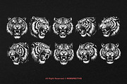 10 Bundle Dark Art Tiger Beast Wild, an Animal Illustration by Morspective (Thumbnail 6 of 7)