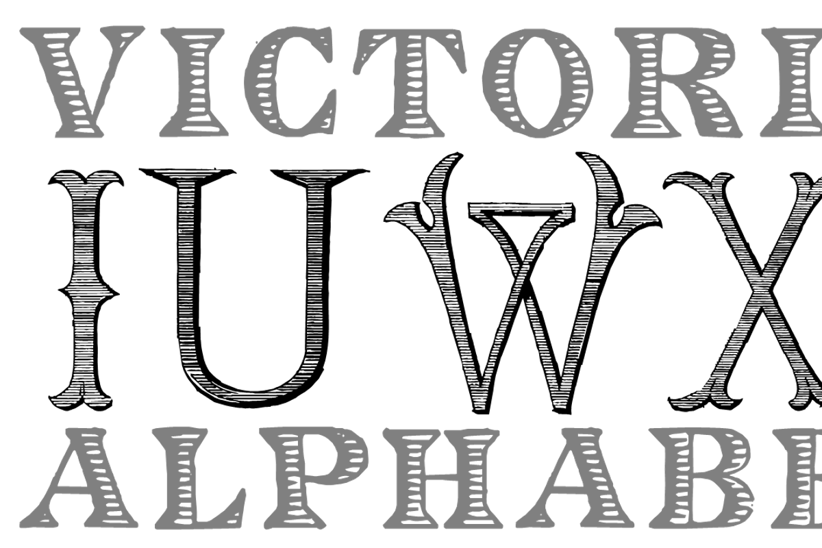 Victorian Alphabets PACK 19 FONTS !!, a Blackletter Font by Intellecta Design (Photo 37 of 48)