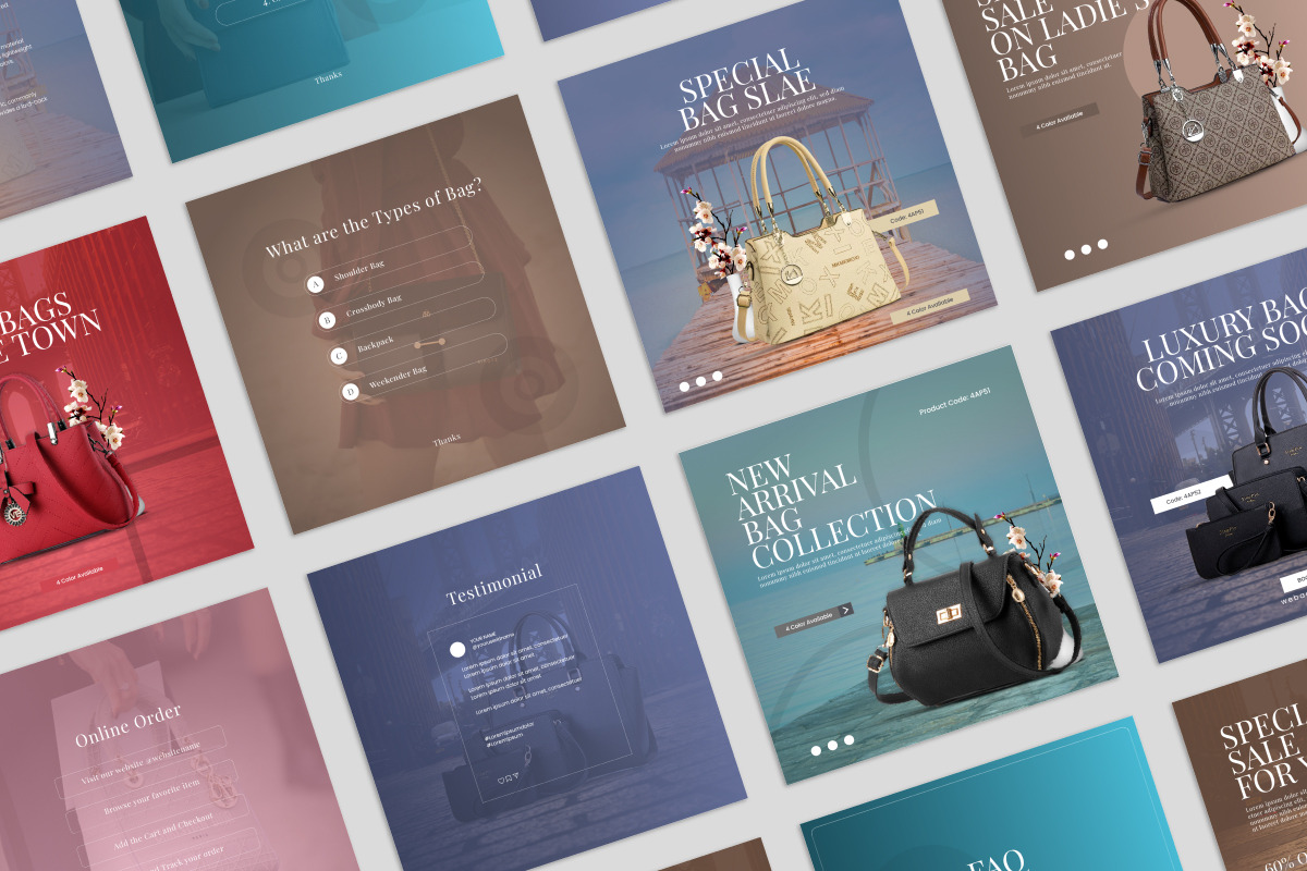 Handbag Social Media Marketing Kit, a Social Media Template by thedesignsource (Photo 4 of 6)