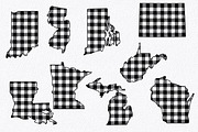 50 States SVG Bundle - Buffalo Plaid, an Illustration by OldMarket Designs (Thumbnail 5 of 12)