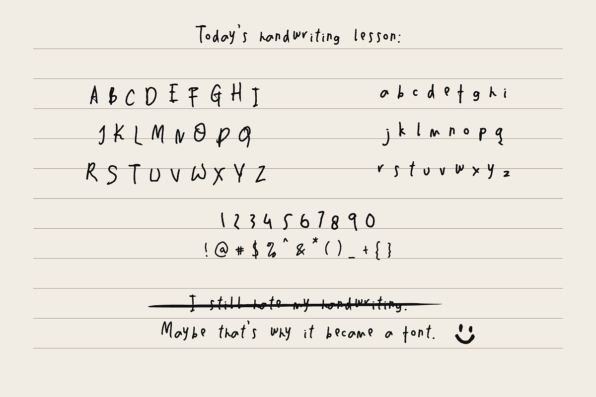 Wrong Diary – Raw Handwritten Font, a Handwritten Font by Badsign Type (Photo 2 of 8)