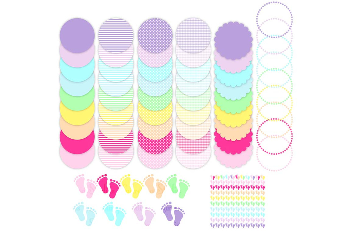 Baby Foot cake topper/craft kit preview 2