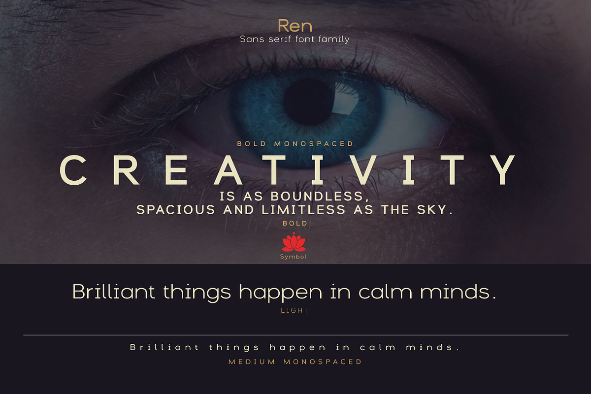 Ren - Sans serif font family, a Sans Serif Font by Artistic & Unique (Photo 6 of 15)