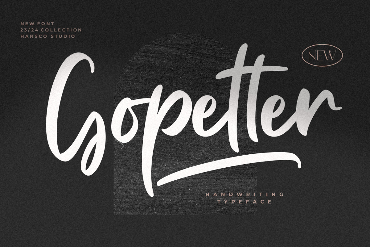 Gopetter Handwriting Font, a Handwritten Font by Burhan Afif (Photo 1 of 7)